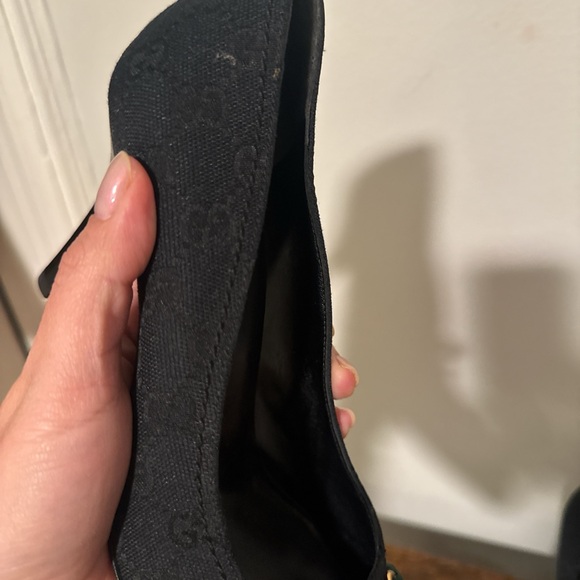 Gucci Women's Black Pumps with Gold Accent In Mint Conditions No box/Duffel box - Picture 3 of 12